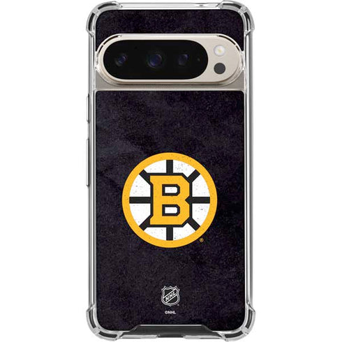 NHL Boston Bruins Distressed Google Pixel 9/9 Pro Clear Case